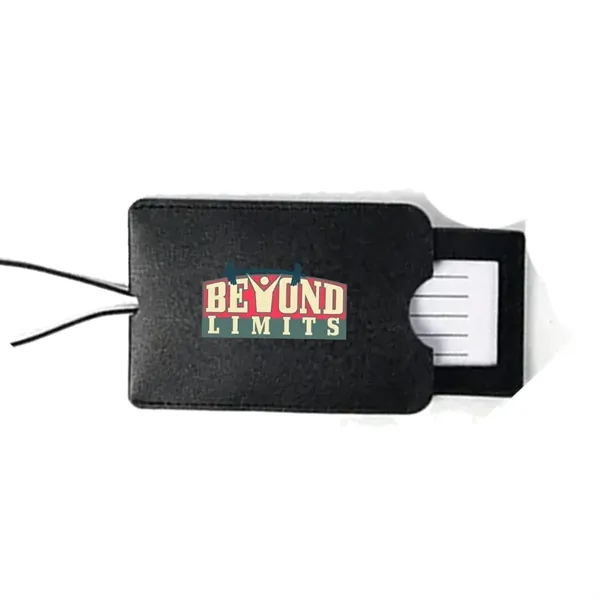 Sleeve-style PU leather luggage tag with elastic band.... from ASI 39552 BEL Promo
