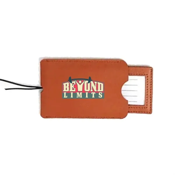 Sleeve-style PU leather luggage tag with elastic band.... from ASI 39552 BEL Promo