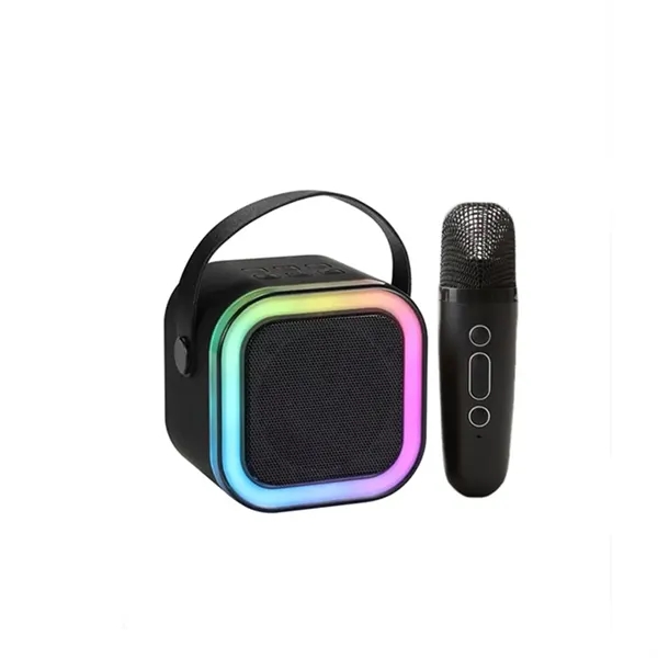 Wireless speaker and karaoke microphone, along with 7-color changing LED lights.... from ASI 39552 BEL Promo