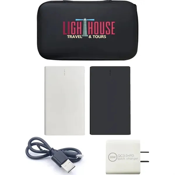 20-watt wall charger and 4,000mAh power bank with storage case.... from ASI 39552 BEL Promo