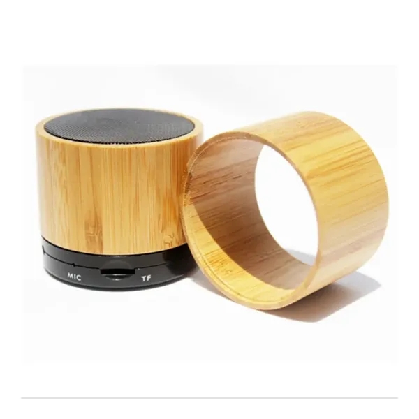 2.36" x 2.36" x 1.97" wood/bamboo speaker with wireless Bluetooth connectivity.... from ASI 39552 BEL Promo