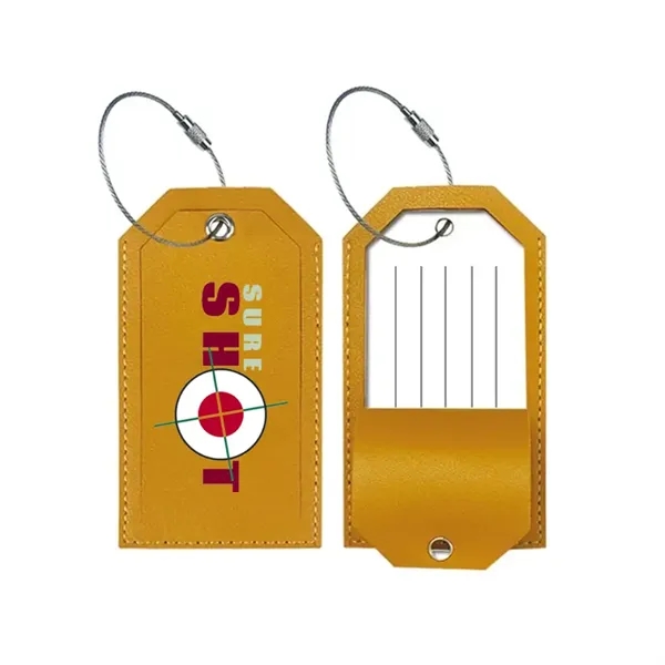 2.55" x 4.56" luggage tag with stainless steel loops.... from ASI 39552 BEL Promo