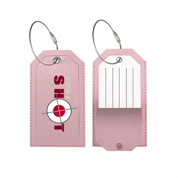 2.55" x 4.56" luggage tag with stainless steel loops.... from ASI 39552 BEL Promo
