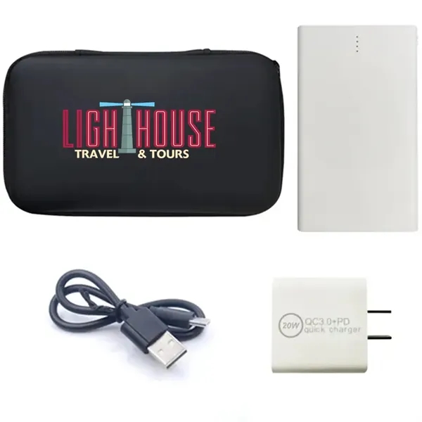 20-watt wall charger and 4,000mAh power bank with storage case.... from ASI 39552 BEL Promo