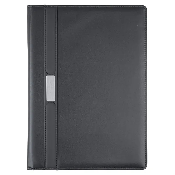 Simulated leather padfolio with pockets for cards and files, 8-1/2" x... from ASI 46755 Cosmo Promos