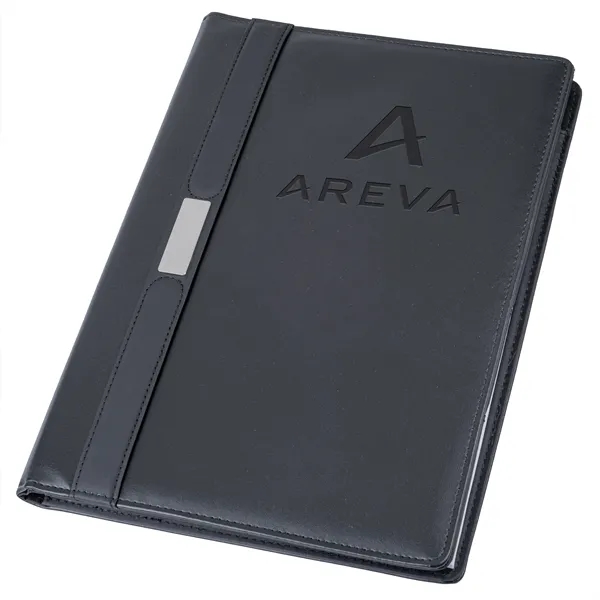 Simulated leather padfolio with pockets for cards and files, 8-1/2" x... from ASI 46755 Cosmo Promos
