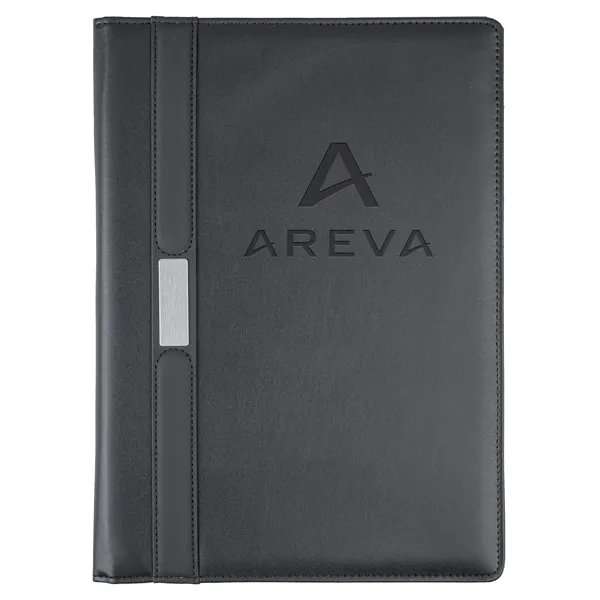 Simulated leather padfolio with pockets for cards and files, 8-1/2" x... from ASI 46755 Cosmo Promos