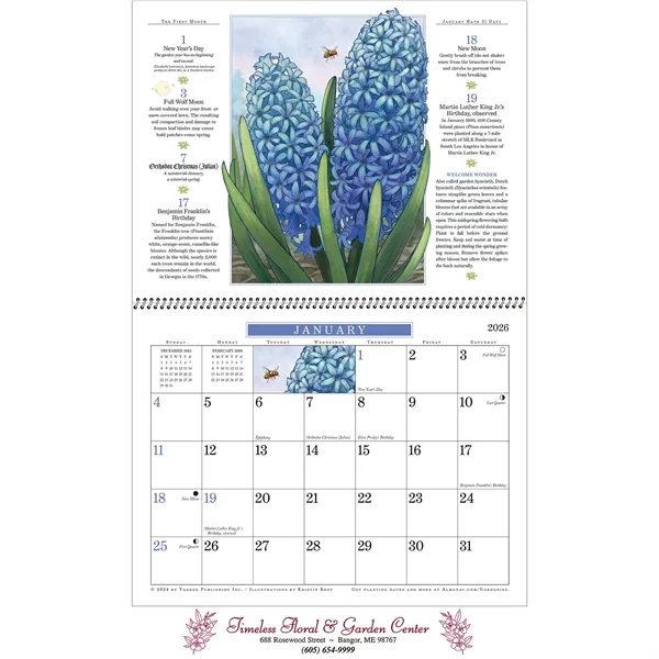 13 month spiral bound wall calendar that helps to plan the... from ASI 61966 HPG / Beacon Promotions HPG Gold