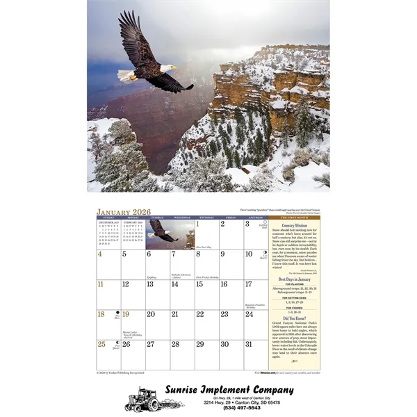 13 month staple bound wall calendar that brings The Old Farmer's... from ASI 61966 HPG / Beacon Promotions HPG Gold