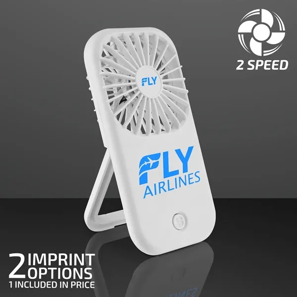 White Fan with Kickstand; Blank & Imprint Pricing... from ASI 34194 ALightPromos
