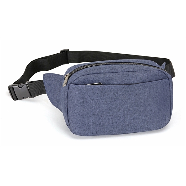 9" x 6" x 2.5" rounded polyester fanny pack with dual... from ASI 37980 Bagworld