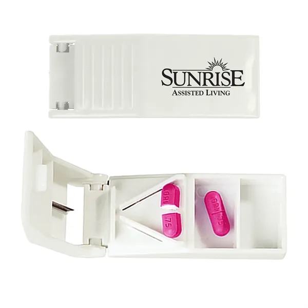 Pill box and cutter with 2 storage compartments.... from ASI 52710 Lincoln Line