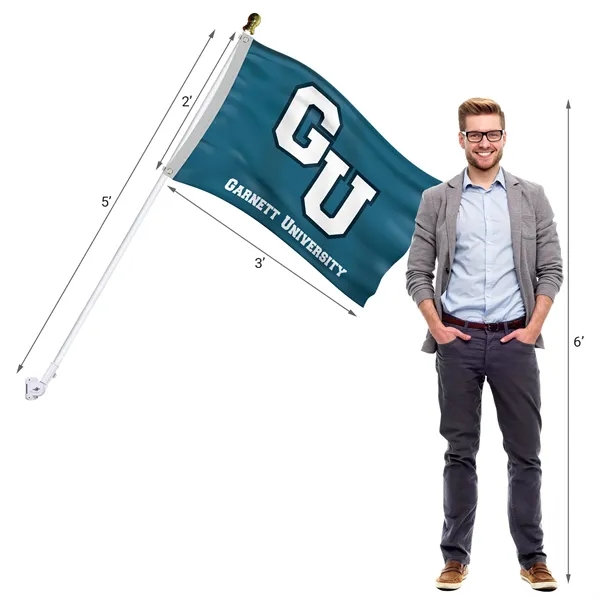 All in one kit with 2' x 3' polyester flag with... from ASI 80228 Quinn