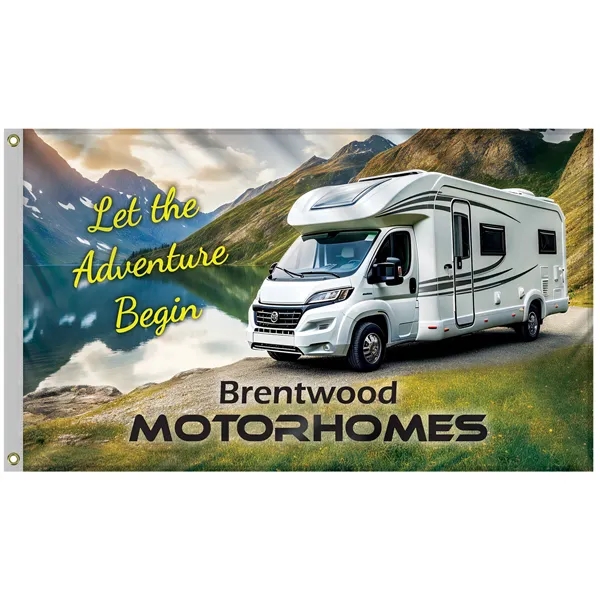 All in one kit with 3' x 5' polyester flag with... from ASI 80228 Quinn