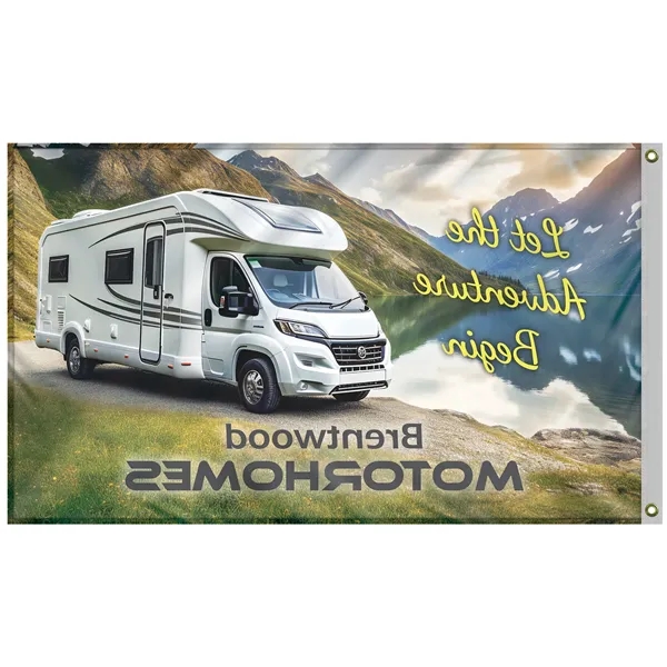 All in one kit with 3' x 5' polyester flag with... from ASI 80228 Quinn