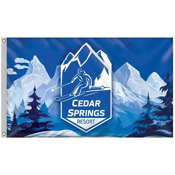 All in one kit with 3' x 5' polyester flag with... from ASI 80228 Quinn