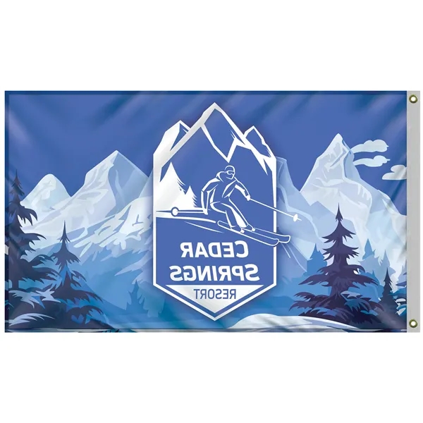 All in one kit with 3' x 5' polyester flag with... from ASI 80228 Quinn