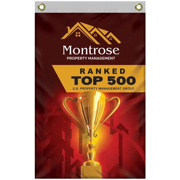 All in one kit with 2' x 3' polyester flag with... from ASI 80228 Quinn