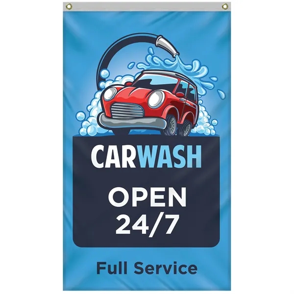 All in one kit with 3' x 5' polyester flag with... from ASI 80228 Quinn