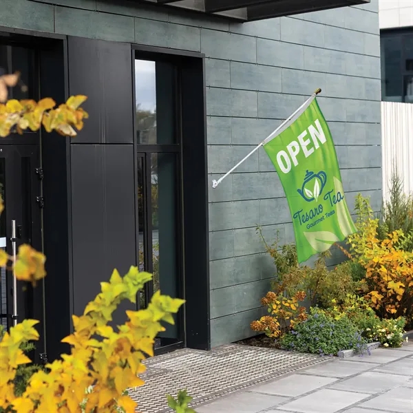 All in one kit with 3' x 5' polyester flag with... from ASI 80228 Quinn