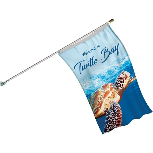All in one kit with 3' x 5' polyester flag with... from ASI 80228 Quinn