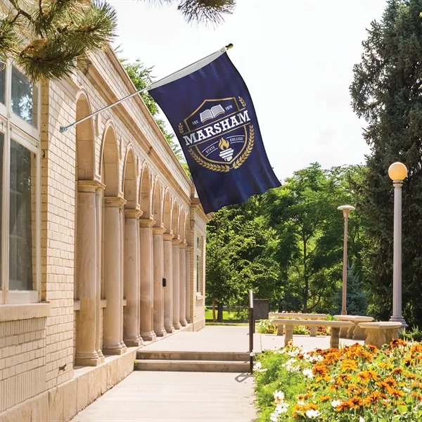 All in one kit with 3' x 5' polyester flag with... from ASI 80228 Quinn