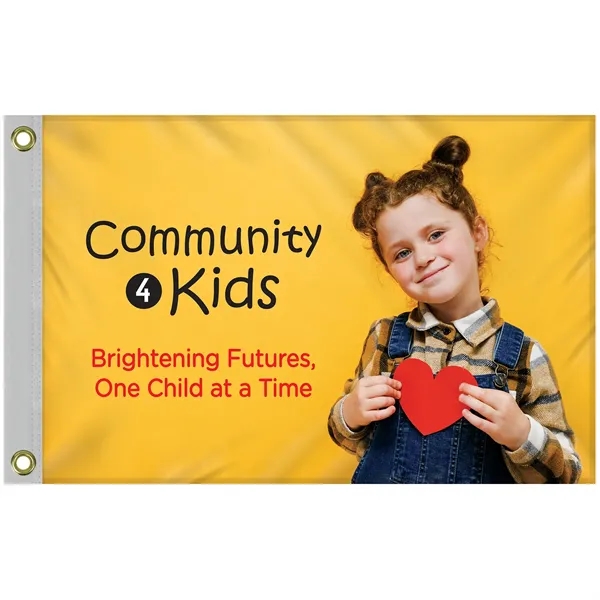 All in one kit with 2' x 3' polyester flag with... from ASI 80228 Quinn