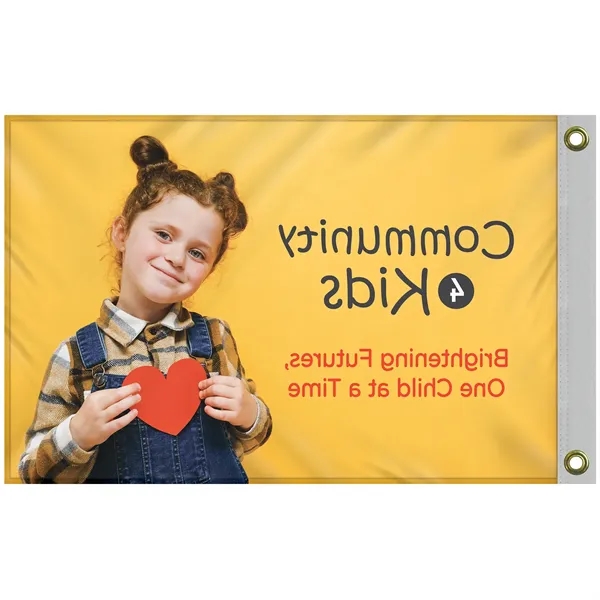 All in one kit with 2' x 3' polyester flag with... from ASI 80228 Quinn