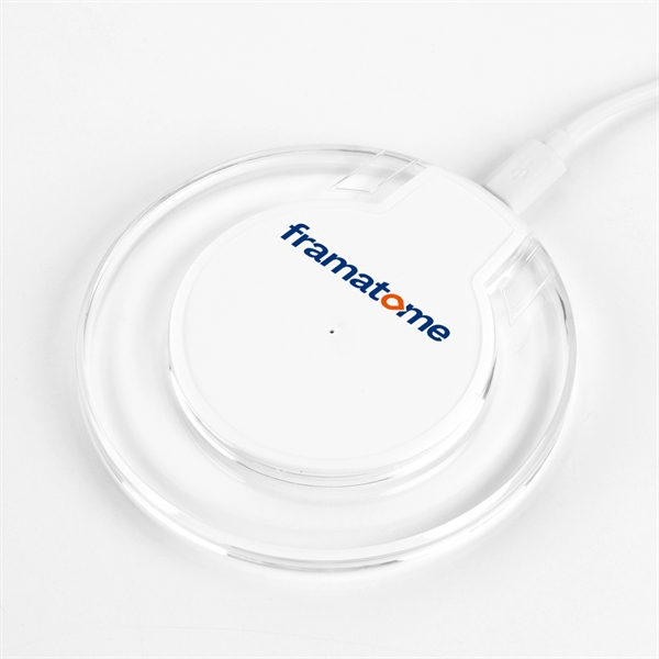 3 15/16" x 7/16" ultra-slim UFO shaped crystal wireless charging pad... from ASI 91435 Tomax USA / Tomax