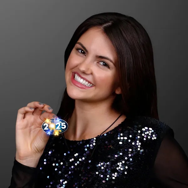 2025 New Year's Eve Blinky Necklace; Blank Pricing... from ASI 34194 ALightPromos