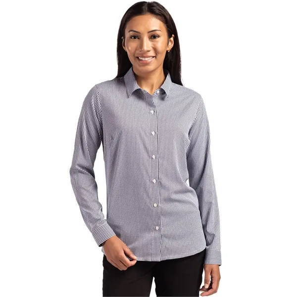 Cutter & Buck Skyline Eco Recycled Gingham Womens Long Sl...... from ASI 47965 Cutter & Buck