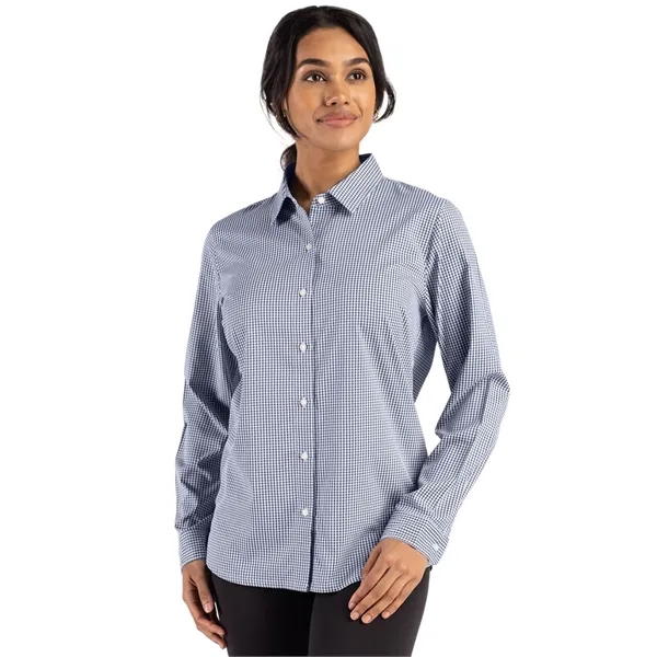 Cutter & Buck Skyline Eco Recycled Gingham Womens Long Sl...... from ASI 47965 Cutter & Buck
