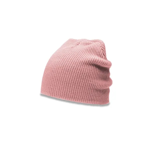 Soft acrylic beanie with ribbed knit, slouch fit, and wool-like warmth.... from ASI 72657 Active Life Promo / Active Life