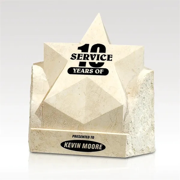 The rough stone foundation of the Rising Star accentuates the classic... from ASI 93986 Visions/Awardcraft / Visions Awards