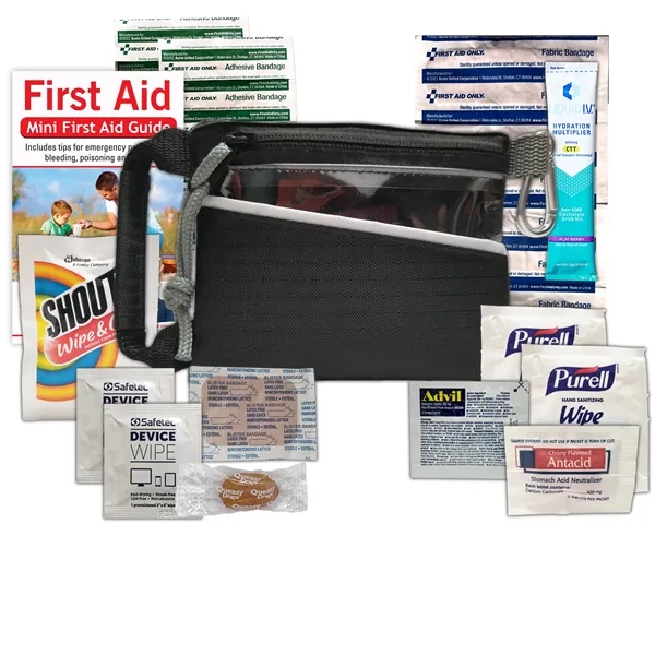 Red-eye kit with a hydration drink mix, device wipes, bandages, Advil,... from ASI 84514 Safety Made