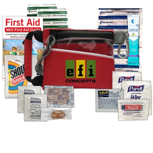 Red-eye kit with a hydration drink mix, device wipes, bandages, Advil,... from ASI 84514 Safety Made