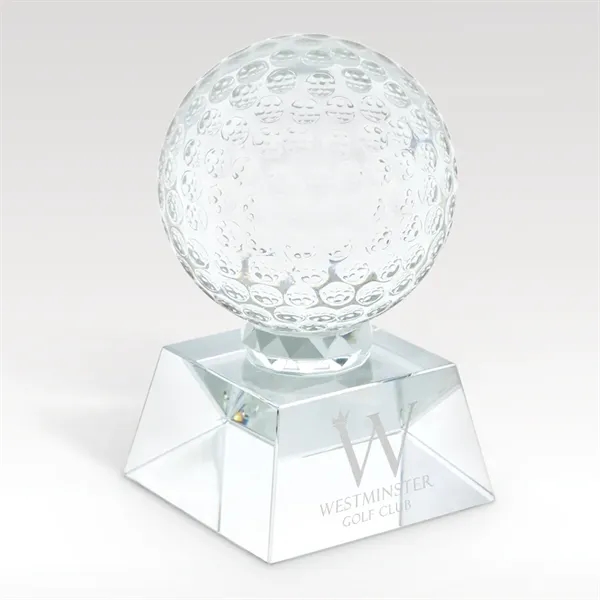 Small optical crystal golf ball award.... from ASI 93986 Visions/Awardcraft