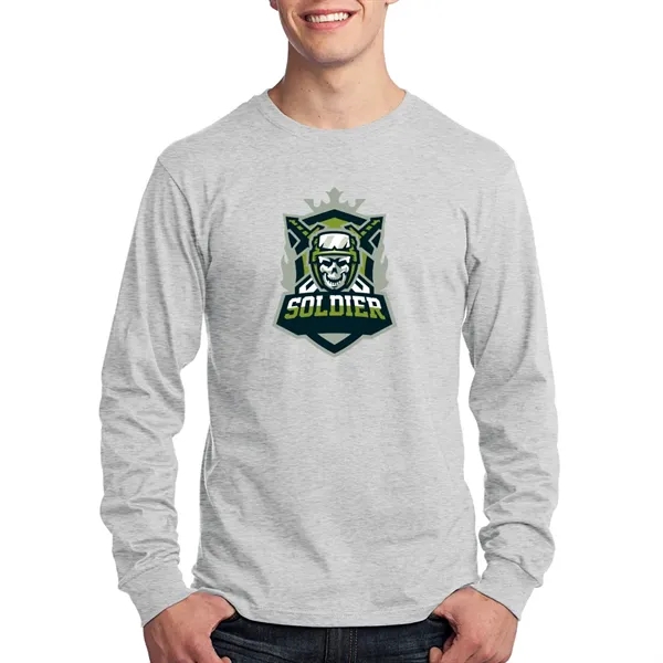 Long sleeve 5.4 oz. cotton T-shirt with tag-free label and double-needle... from ASI 39552 BEL Promo