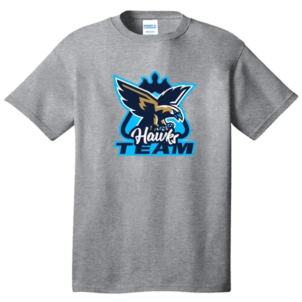 5.4 oz. cotton tee with tag-free label, 1x1 rib-knit collar, shoulder-to-shoulder... from ASI 39552 BEL Promo