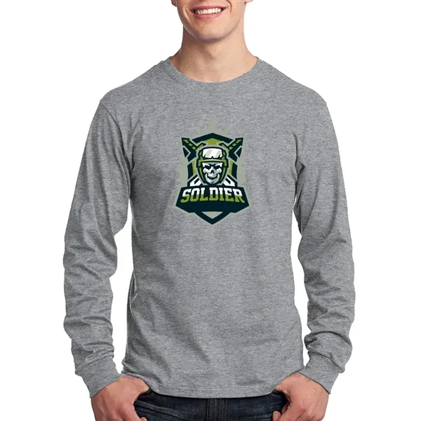 Long sleeve 5.4 oz. cotton T-shirt with tag-free label and double-needle... from ASI 39552 BEL Promo