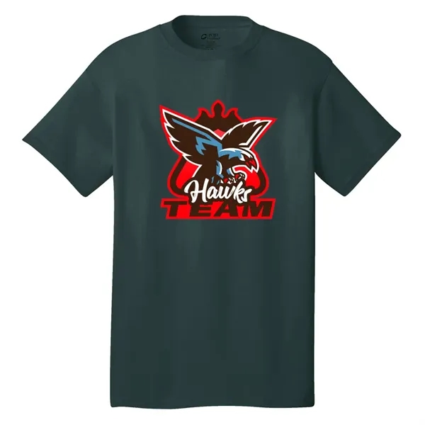 5.4 oz. cotton tee with tag-free label, 1x1 rib-knit collar, shoulder-to-shoulder... from ASI 39552 BEL Promo