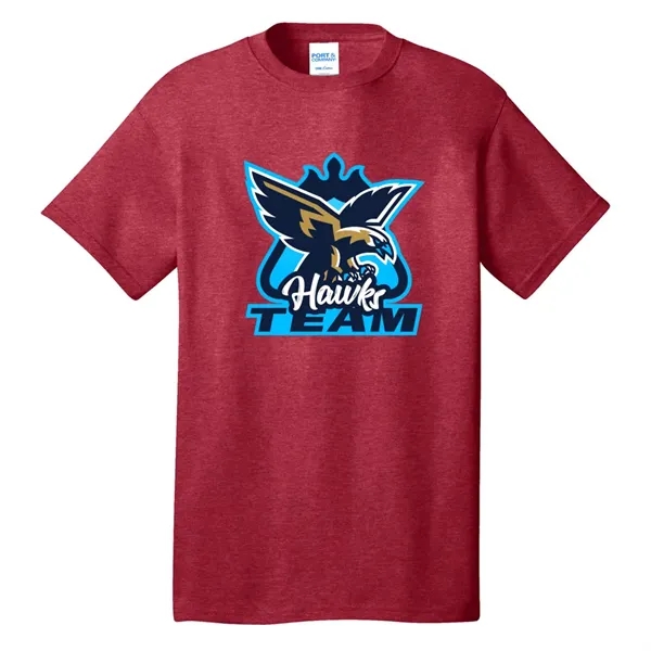 5.4 oz. cotton tee with tag-free label, 1x1 rib-knit collar, shoulder-to-shoulder... from ASI 39552 BEL Promo