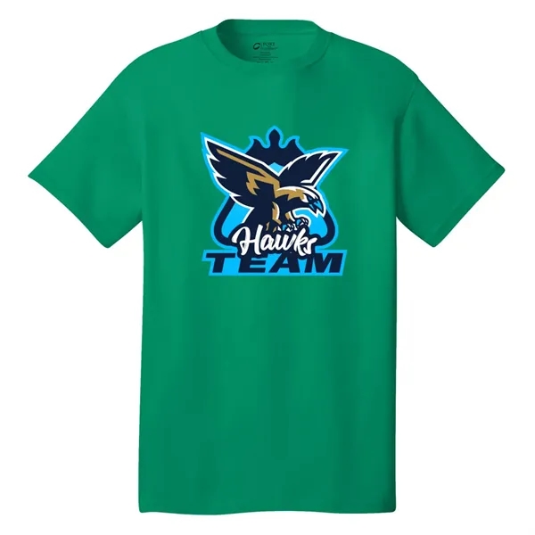 5.4 oz. cotton tee with tag-free label, 1x1 rib-knit collar, shoulder-to-shoulder... from ASI 39552 BEL Promo