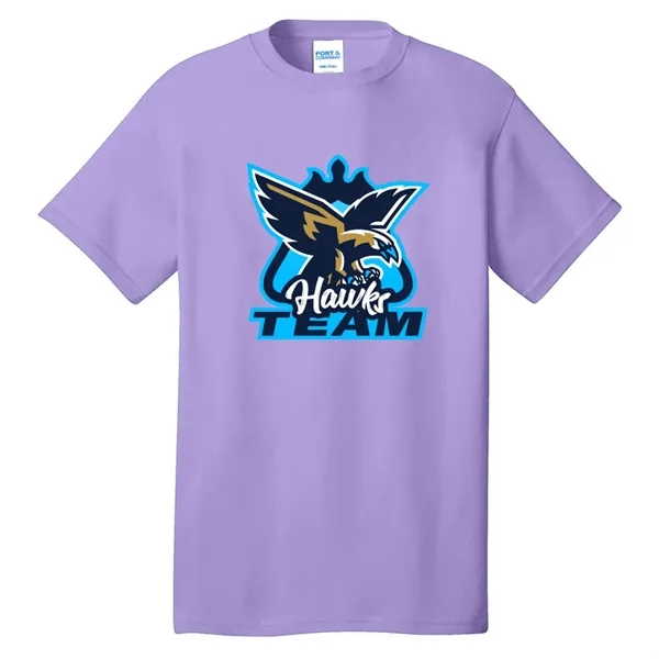 5.4 oz. cotton tee with tag-free label, 1x1 rib-knit collar, shoulder-to-shoulder... from ASI 39552 BEL Promo