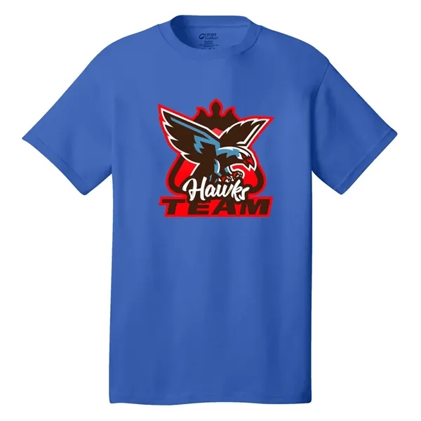 5.4 oz. cotton tee with tag-free label, 1x1 rib-knit collar, shoulder-to-shoulder... from ASI 39552 BEL Promo