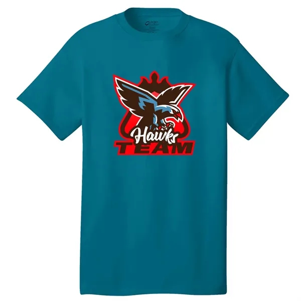 5.4 oz. cotton tee with tag-free label, 1x1 rib-knit collar, shoulder-to-shoulder... from ASI 39552 BEL Promo