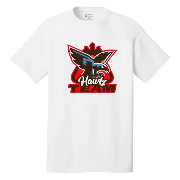 5.4 oz. cotton tee with tag-free label, 1x1 rib-knit collar, shoulder-to-shoulder... from ASI 39552 BEL Promo