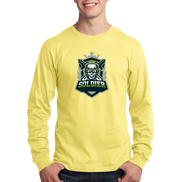 Long sleeve 5.4 oz. cotton T-shirt with tag-free label and double-needle... from ASI 39552 BEL Promo