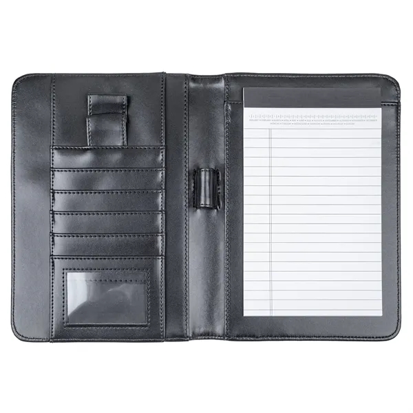 Professional junior padfolio made of simulated leather with organizer for cards.... from ASI 46755 Cosmo Promos
