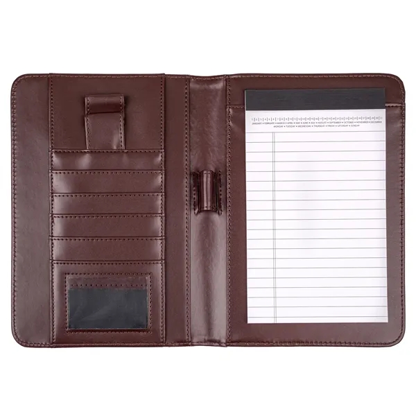 Professional junior padfolio made of simulated leather with organizer for cards.... from ASI 46755 Cosmo Promos